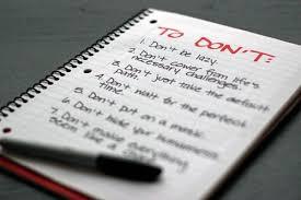 Keep a "to-don't" list